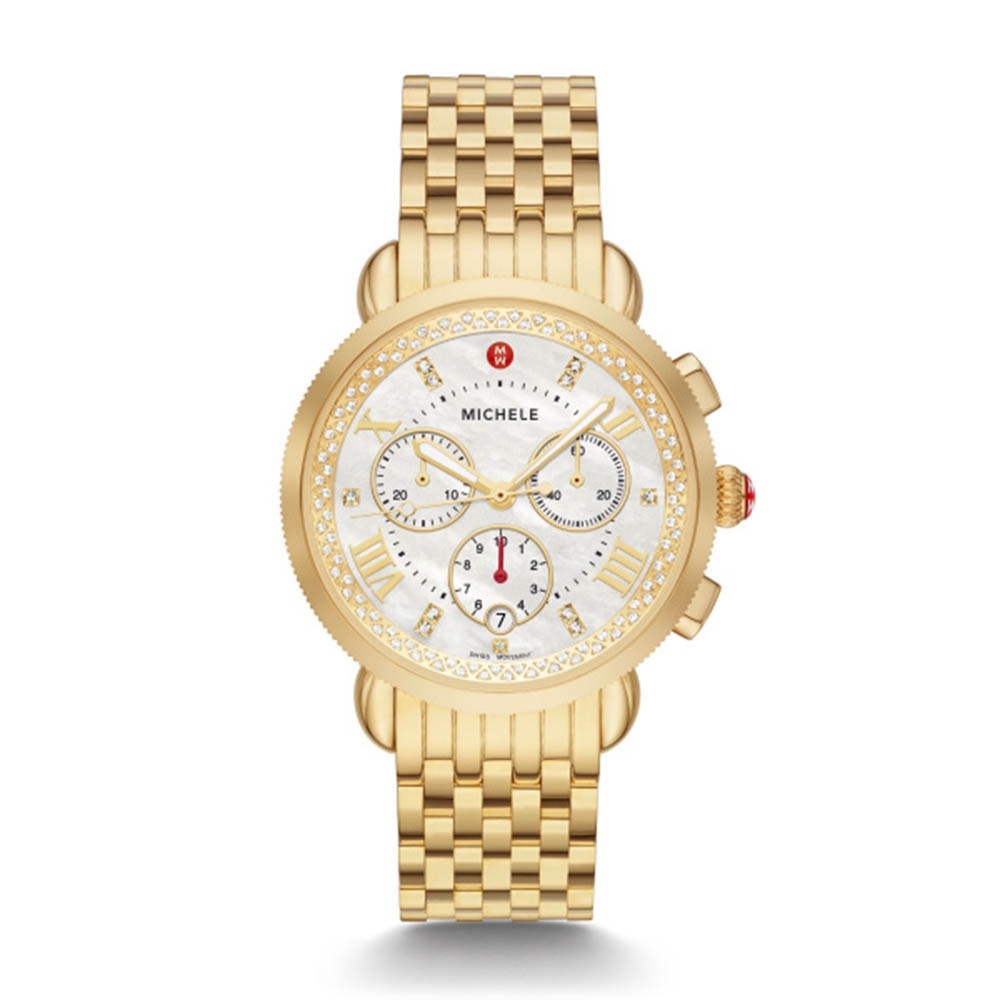 DIAMOND Michelle Sporty Sport Sail Gold Diamond Watch - 38mm